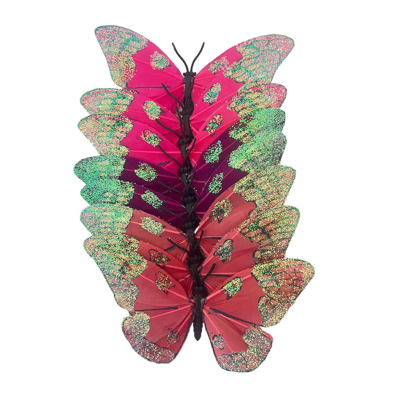 8 Packs: 8 ct. (64 total) 4.5" Pink Feather Butterflies by Ashland®